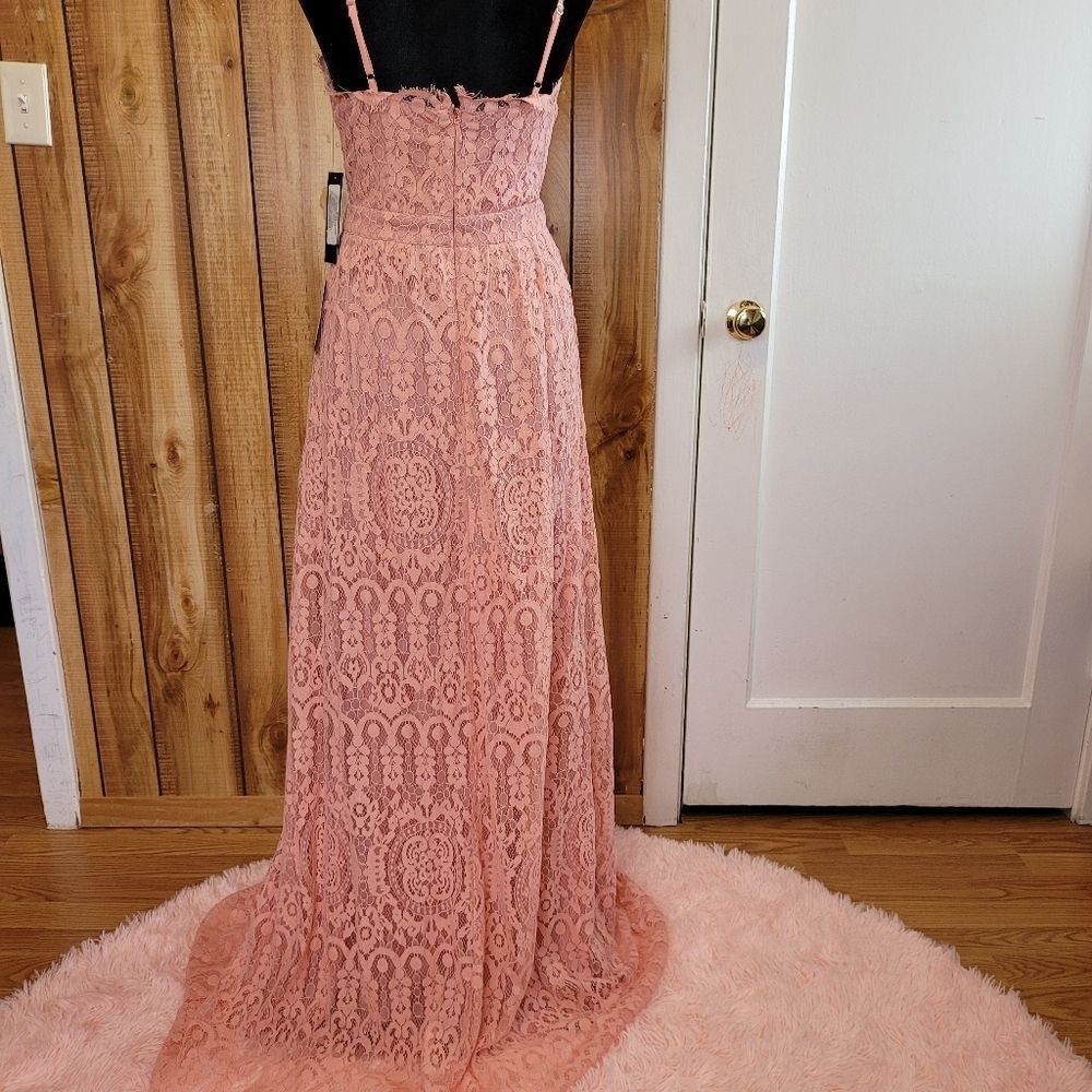 LULU'S Unending Love Blush Pink Lace Maxi Dress - Picture 7 of 13